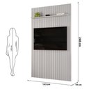 Ver imagem 2 de Painel Suspenso para TV Trento 143 Ripado Bali 143cm MDF Amadeirado DJ Móveis