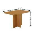 Ver imagem 6 de Conjunto Jantar Olimpia 4 Lugares MDF Cadeiras Lira Amadeirado 120cm Moderna