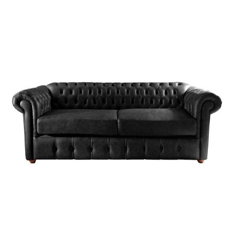 Dois Sofás Chesterfield Luiz XV 2,30 c. Ecológico Preto sala de estar/recepção/ barbearia