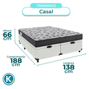 Ver imagem 3 de Cama Box Bau + Colchão Casal D33 Iso100 Ortobom