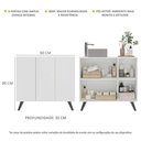 Ver imagem 6 de Gabinete Banheiro 3 Portas Retrô 90Cm Multimóveis Mp5030 Branco/Preto
