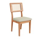 Ver imagem 2 de Conjunto Mesa de Jantar 1,35m com Vidro + 4 Cadeiras em Mdf