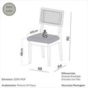 Ver imagem 5 de Conjunto Mesa de Jantar 1,35m com Vidro + 4 Cadeiras em Mdf