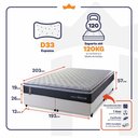 Ver imagem 3 de Conjunto Cama Box King Dakota Preto 193x203x57 Espuma D33