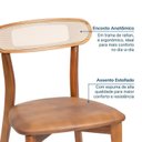 Ver imagem 4 de Kit 6 Cadeiras Madeira Maciça Ceci CabeCasa MadeiraOriginals Courino Marrom/Trama