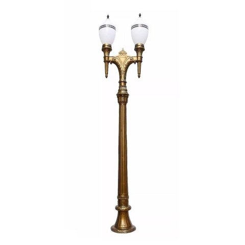 Poste Colonial Curitiba Jardim de Alumínio 02 Globo 4,94m