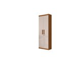 Ver imagem 1 de Multiuso Sapateira Organizador Lukaliam com Prateleiras Removíveis e Porta com Chave:amendoa/off Whi