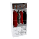 Ver imagem 2 de MÓDULO CLOSET CABIDEIRO + 3 GAVETAS E NICHOS M357.B MUNDI MOVEIS