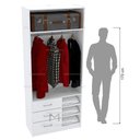 Ver imagem 6 de MÓDULO CLOSET CABIDEIRO + 3 GAVETAS E NICHOS M357.B MUNDI MOVEIS