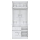 Ver imagem 4 de MÓDULO CLOSET CABIDEIRO + 3 GAVETAS E NICHOS M357.B MUNDI MOVEIS