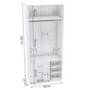 Ver imagem 5 de MÓDULO CLOSET CABIDEIRO + 3 GAVETAS E NICHOS M357.B MUNDI MOVEIS