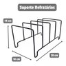 Suporte Porta Refratários Assadeiras Frigideiras  Preto Organizador em Aço Cromado - 3