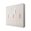 Ver imagem 1 de Guarda-roupa Casal Splendore 6 Portas 2 Gavetas com Espelho 100% Mdf Branco - Panorama Móveis