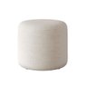 Puff Orgânico Ello Design Sofisticado em Tecido Bouclé Italiano Off White - 1
