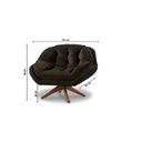 Ver imagem 3 de Poltrona Decorativa Flórida com Base Giratória Suede - Marrom