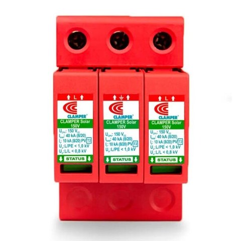 Dps - Dispositivo Proteção Surtos Dc/Cc Clamper Solar 150V 40Ka