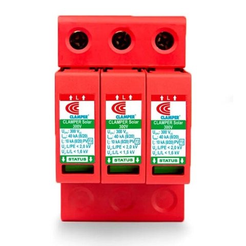 Dps - Dispositivo Proteção Surtos Dc/Cc Clamper Solar 300V 40Ka