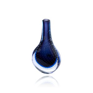 Vaso Gota Murano 34cm Azul Escuro