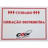 Placa Cuidado  Geração Distribuída Cocel Tam 25x18 PVC/Ps - 10Un - 2