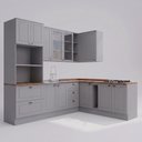 Ver imagem 4 de Cozinha Completa Modulada 7 Peças com Balcão e Tampo para Cooktop Emily Branco/HP Yescasa
