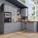 Ver imagem 1 de Cozinha Completa Modulada 7 Peças com Balcão e Tampo para Cooktop Emily Branco/HP Yescasa