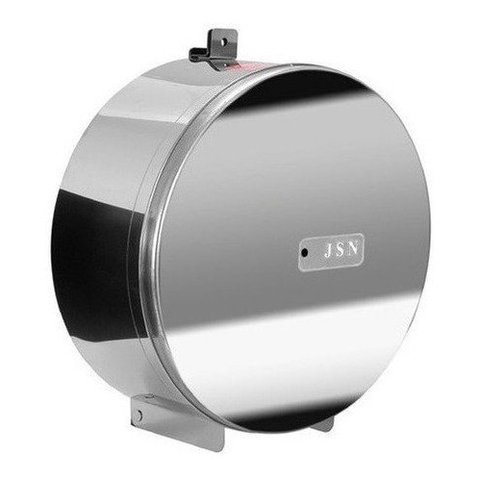 Suporte Rolo Papel Higienico Aço Inox Com Porta Cadeado 300m