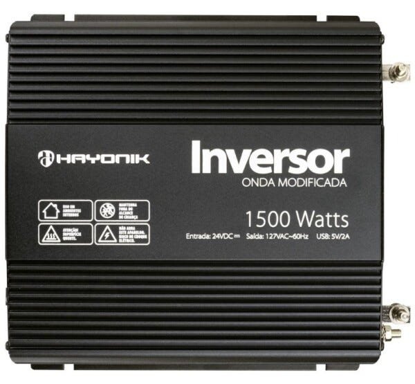 Inversor de Onda Modificada 1500W 24Vdc/127V Pw12-6 Hayonik