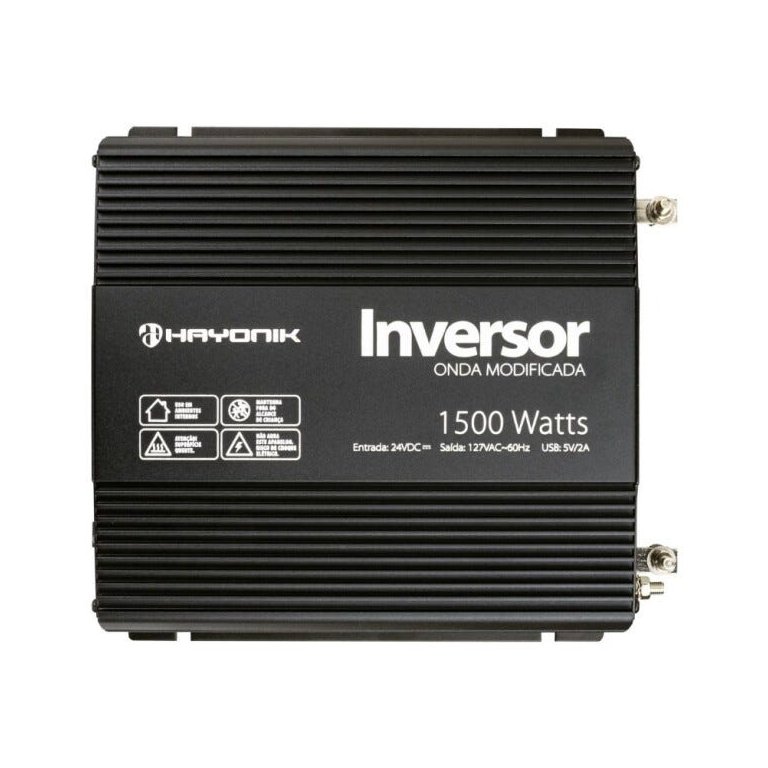 Inversor de Onda Modificada 1500W 24Vdc/127V Pw12-6 Hayonik