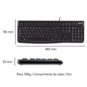 Ver imagem 2 de Teclado Logitech K120 USB Preto