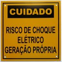Ver imagem 1 de Placa Cuidado - Geração Própria - Padrão Cpfl Tam 13x13 com 100Un