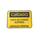Ver imagem 4 de Placa Cuidado - RISCO DE CHOQUE ELÉTRICO GERAÇÃO PRÓPRIA - Padrão Celesc, Enel - Tam 25x18