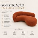 Ver imagem 7 de Sofá Zah 210 cm 3 Lugares Luxo Orgânico Curvo Bouclé Premium:Bouclé Terra Cota