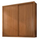 Ver imagem 2 de Guarda Roupa Casal Versalles 2 Portas e Cômoda Sapateira Versátil 4 Gavetas Cinamomo Fosco -