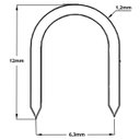 Ver imagem 2 de Grampos 12mm Tipo U para Grampeador de Pressão com 4000 Un | Fertak