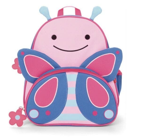 Mochila Skip Hop Zoo Borboletinha Rosa - Fúcsia - 36M+ - 1