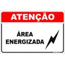 Ver imagem 1 de Placa Atenção - Área Energizada - PVC 1mm 30x45