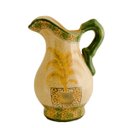 Ver imagem 1 de Jarro Bojudo Em Cerâmica Brilhante Com Acabamento Em Craquelê (22x17x31,5cm)