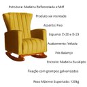 Ver imagem 4 de Kit Poltrona Balanço Melinda e Puff Jade Veludo