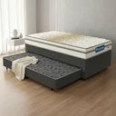 Ver imagem 1 de Cama Box com Auxiliar + Colchão de Molas Ensacadas Double Face Pillow Euro Alfa Probel Solteiro 88cm