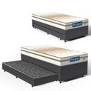 Ver imagem 4 de Cama Box com Auxiliar + Colchão de Molas Ensacadas Double Face Pillow Euro Alfa Probel Solteiro 88cm