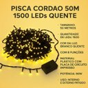 Ver imagem 3 de Pisca Natal Led Cordão 50 Metros com 1500 Leds Branco Quente 8 Funções