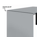 Ver imagem 5 de Mesa Diretor Dinâmica em L 2,00 m X 1,70 m com Tampo e Pés Painel Chanfrados e Armário Pedestal