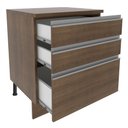 Ver imagem 4 de Balcão Armário de Cozinha 60 cm 3 Gavetas Rustic Glamy Madesa