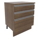 Ver imagem 1 de Balcão Armário de Cozinha 60 cm 3 Gavetas Rustic Glamy Madesa