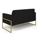 Ver imagem 5 de Sofá Namoradeira Base Industrial Alta Dourado Marisa Linho D03 - D’Rossi A79 Preto