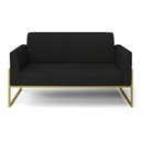 Ver imagem 3 de Sofá Namoradeira Base Industrial Alta Dourado Marisa Linho D03 - D’Rossi A79 Preto