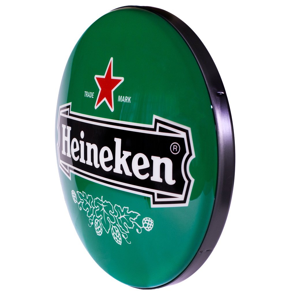 Luminoso de Parede Heineken Verde Retrô Vintage para Bar, Garagem, Churrasqueira, Espaço Gourmet - 3