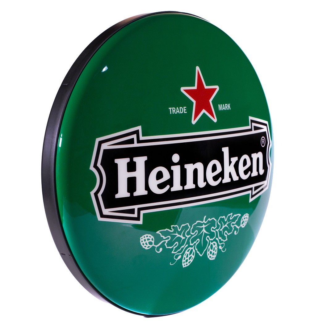 Luminoso de Parede Heineken Verde Retrô Vintage para Bar, Garagem, Churrasqueira, Espaço Gourmet - 2