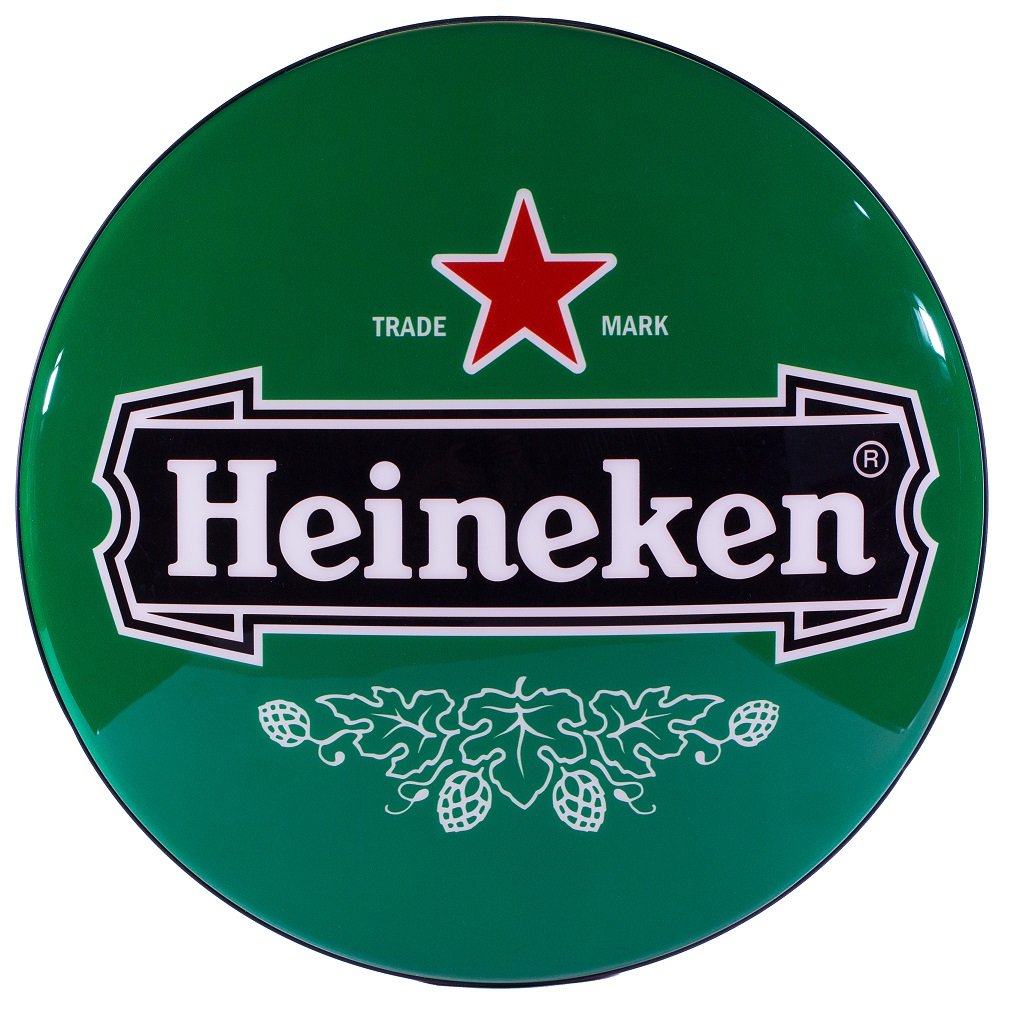 Luminoso de Parede Heineken Verde Retrô Vintage para Bar, Garagem, Churrasqueira, Espaço Gourmet