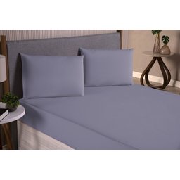 JOGO DE CAMA SONHOS CASAL PADRAO 3 PÇS - COR CINZA - 2